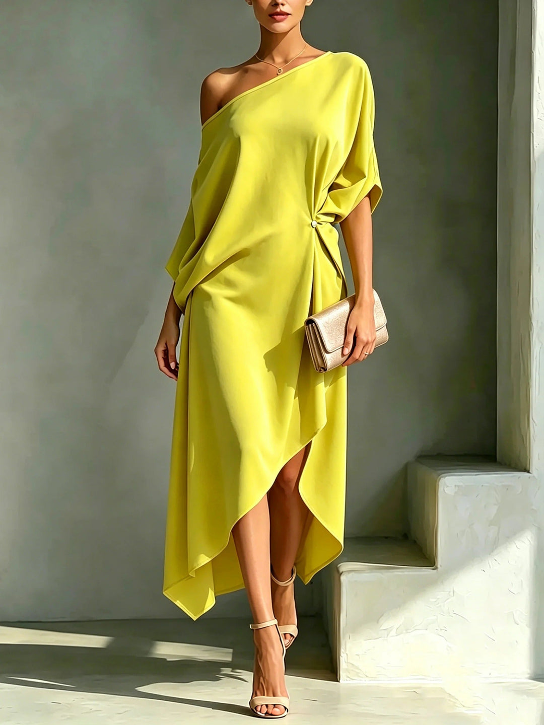 HARLOW | Maxi Dress with Asymmetric Hem for Elegant Evenings