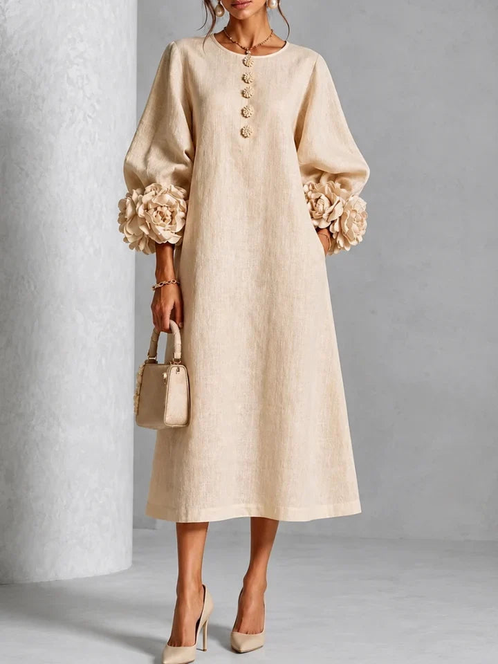 LILIANA | ELEGANT FLORAL MIDI DRESS