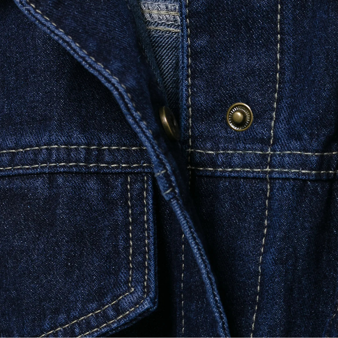 Women's Belted Denim Utility Jacket with Structured Collar and Relaxed Fit
