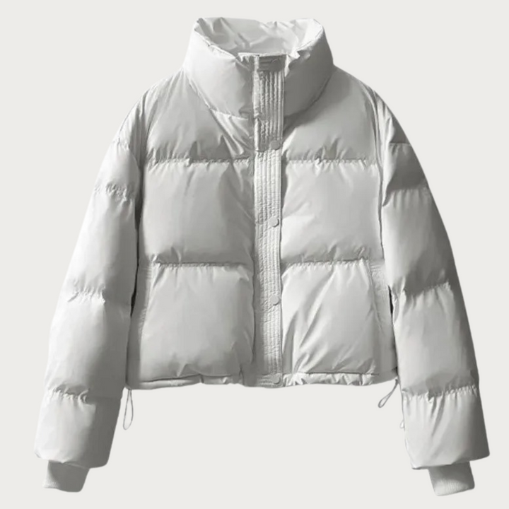 Women's Fashionable Puffer Jacket with Cropped Design