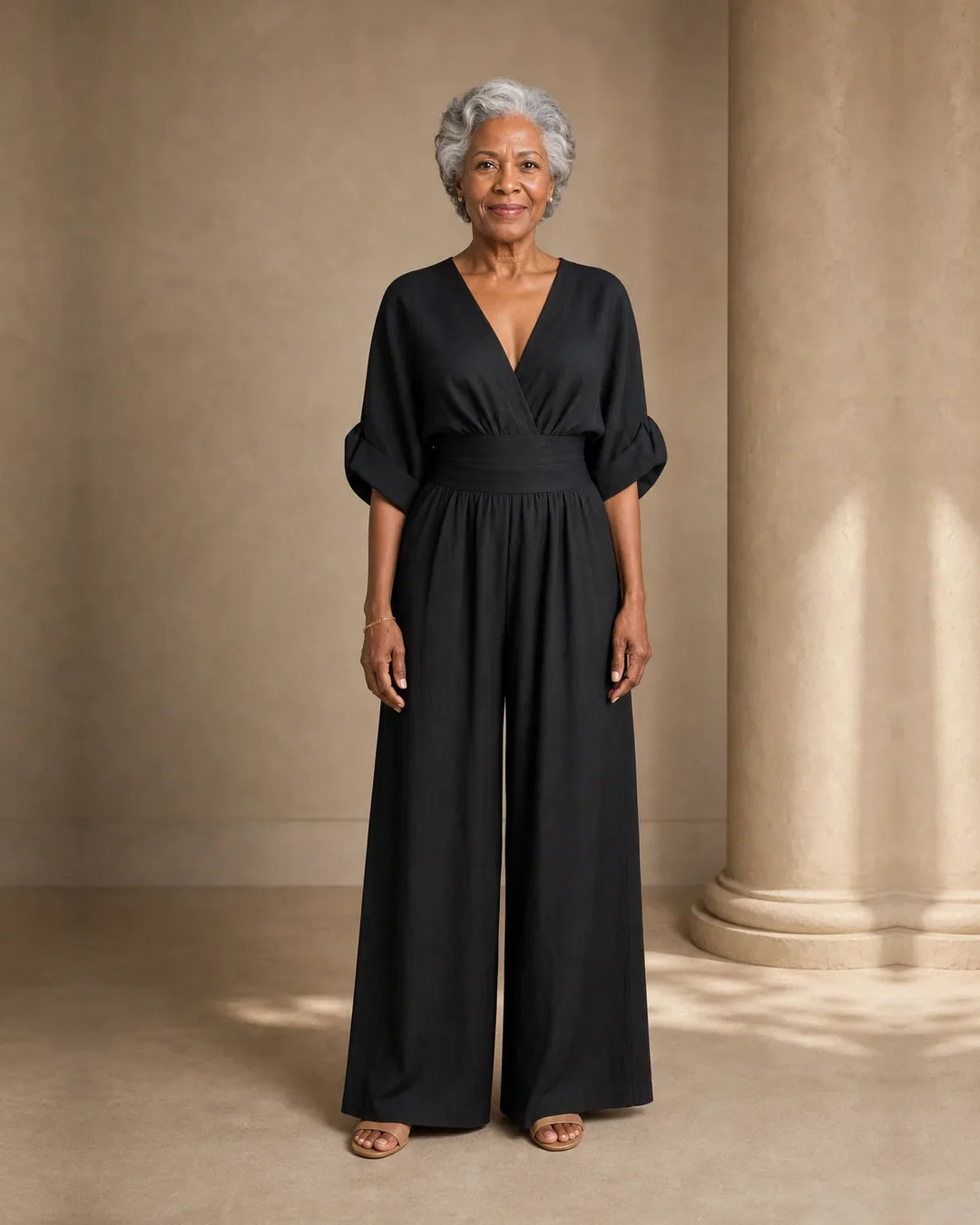 Imani | Jumpsuit to Feel Comfortable and Polished on Your Day.