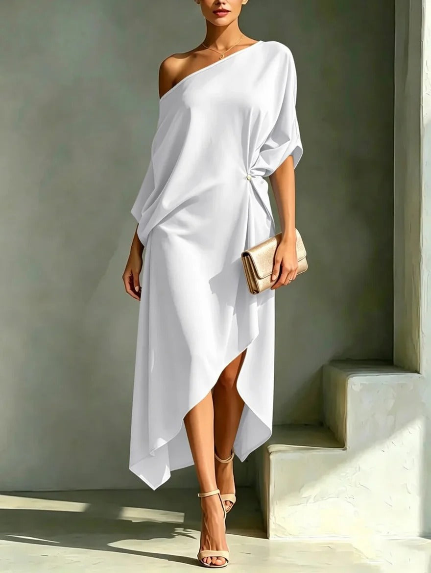 HARLOW | Maxi Dress with Asymmetric Hem for Elegant Evenings