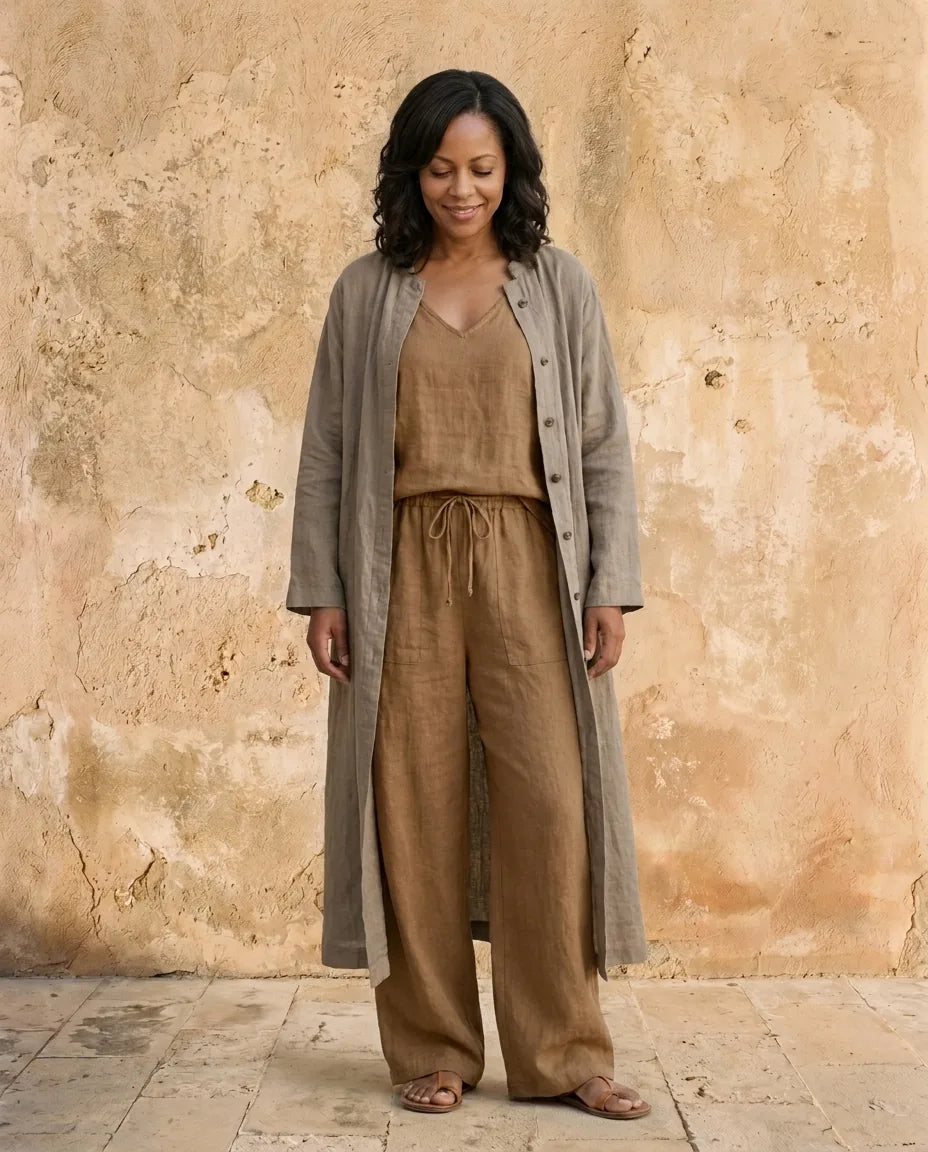 Camille | Relaxed Linen Look Three-Piece Set