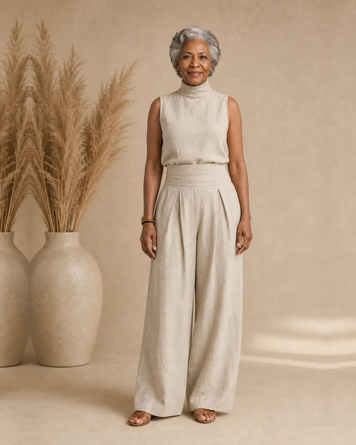 Tiana | Elegant Wide Leg Pants and Top Set