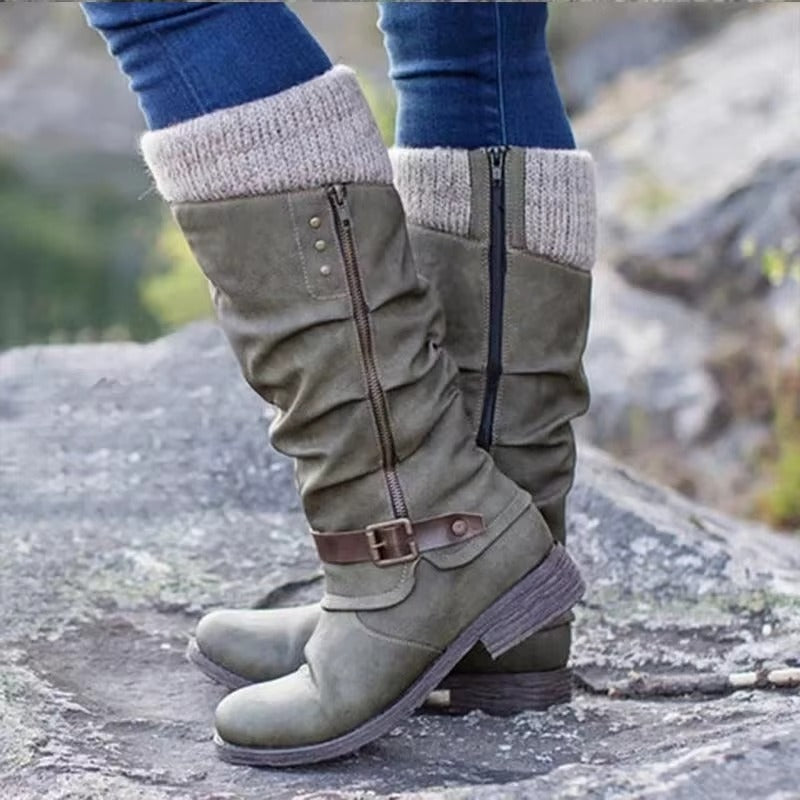 Women's Knee High Boots With Non-Slip Rubber Soles