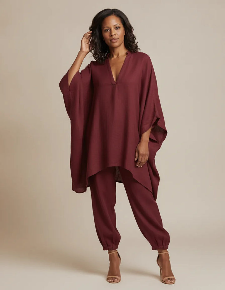 Gabrielle | V-Neck Batwing Two-Piece Set